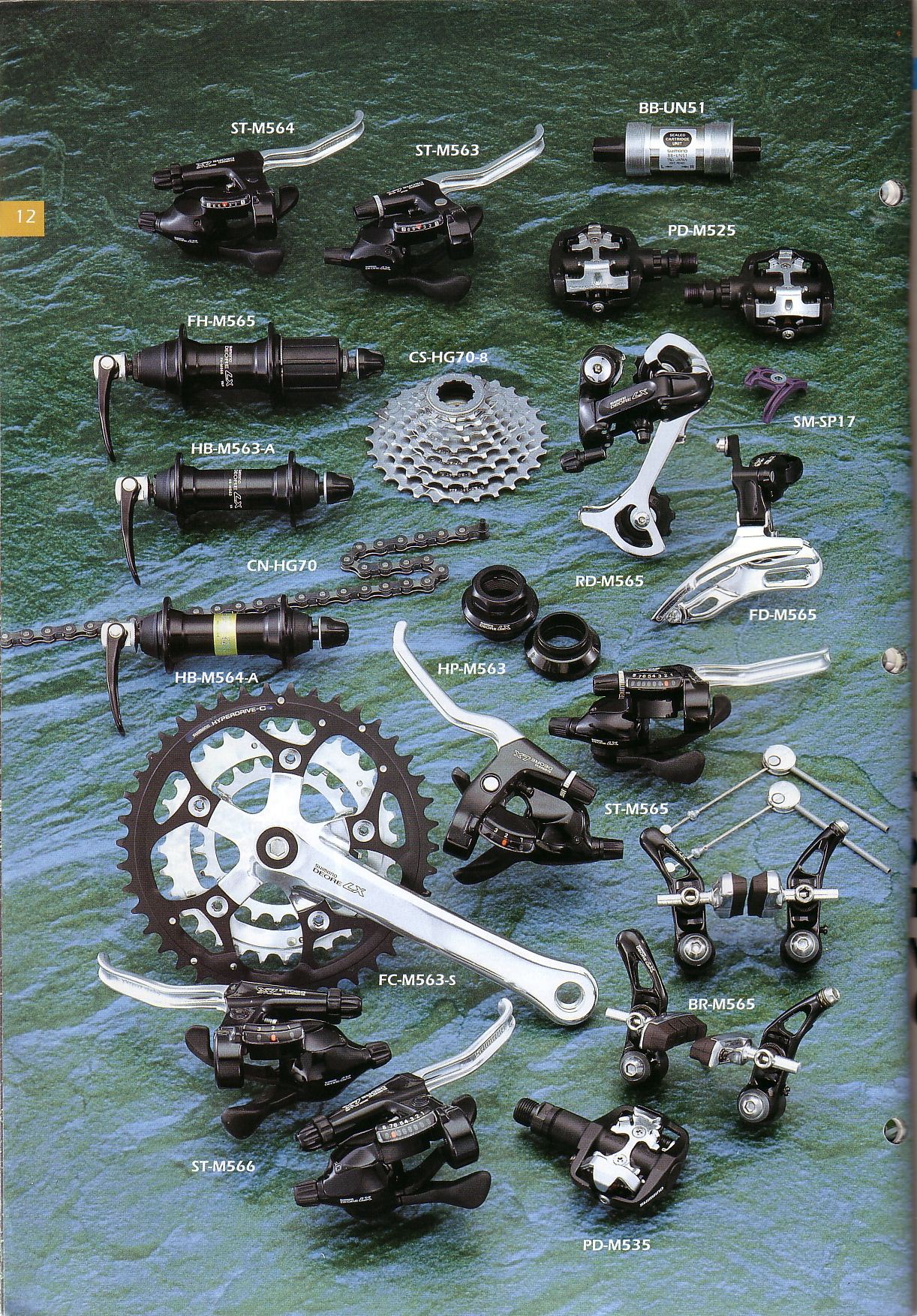 シマノ　DEORE LX コンポセット Deore LX HyperDrive-C | Shimano Catalogue 1995 | Retrobike